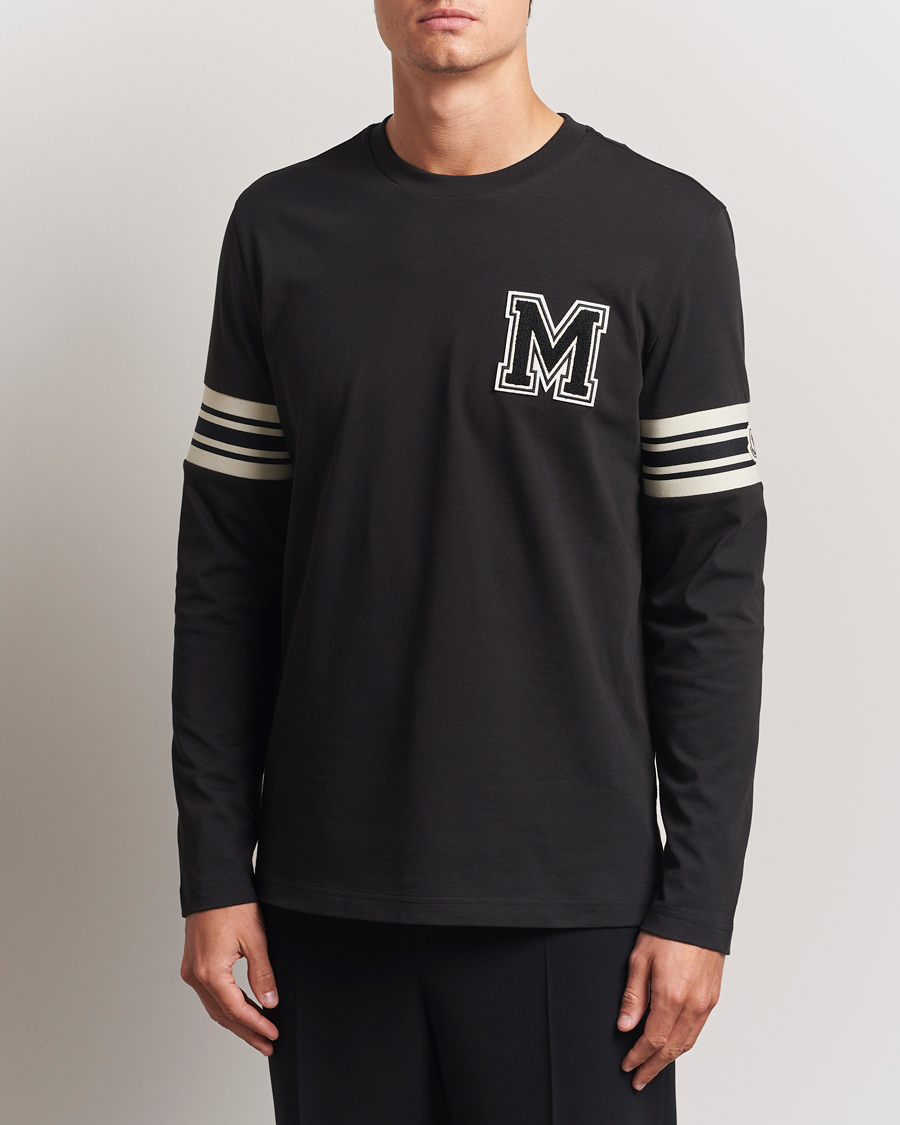 Herren | T-Shirts | Moncler | Archive Logo Long Sleeve T-Shirt Black