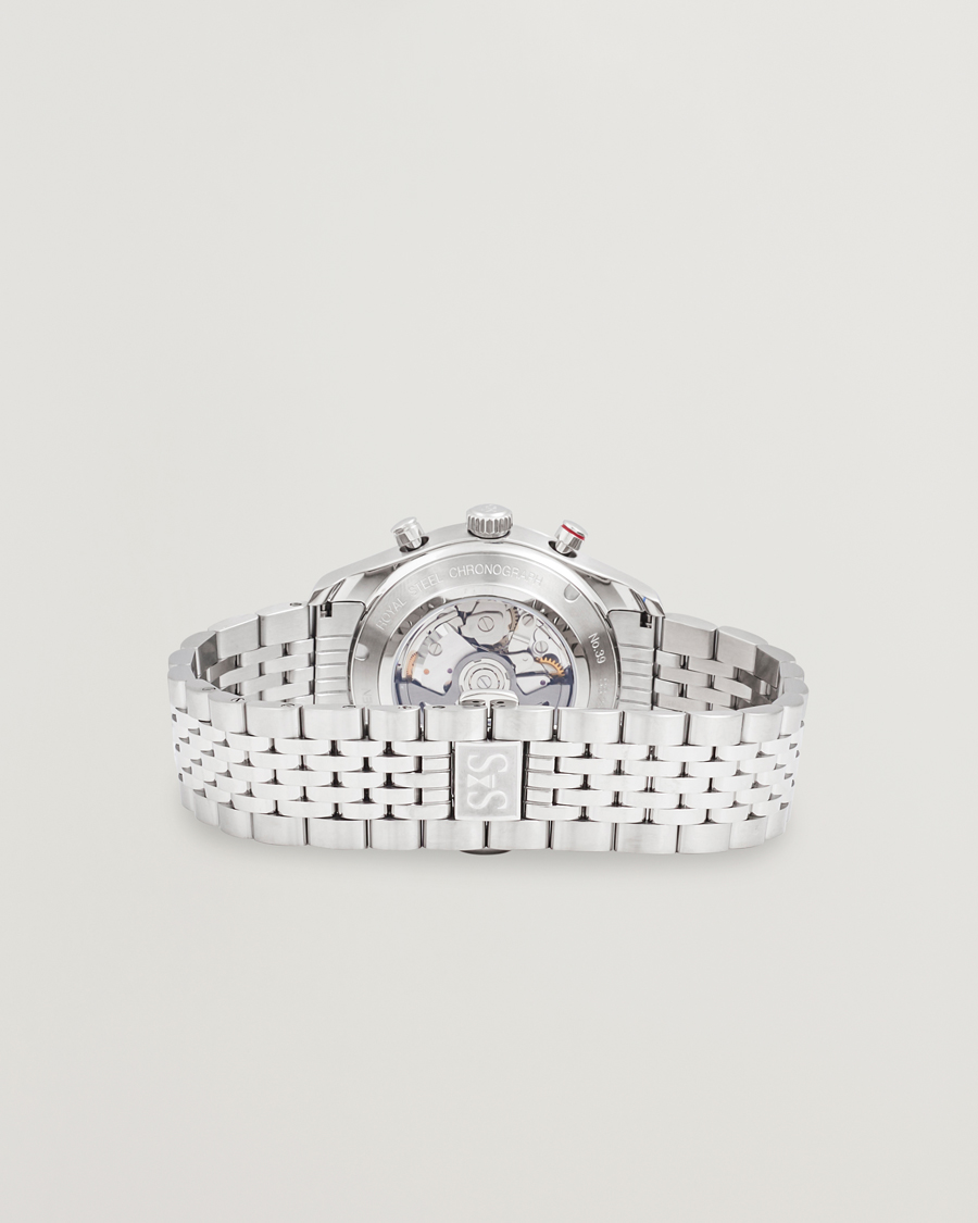 Herren | Sjöö Sandström Royal Steel Chronograph 40mm Black Dial | Sjöö Sandström | Royal Steel Chronograph 40mm Black Dial