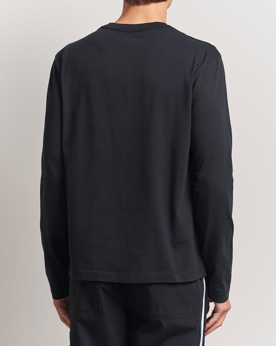 Herren | T-Shirts | Tekla | Organic Cotton Long Sleeve T-Shirt Black
