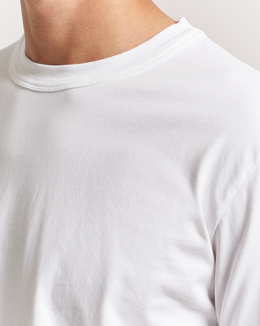 Herren | T-Shirts | Tekla | Organic Cotton Long Sleeve T-Shirt White