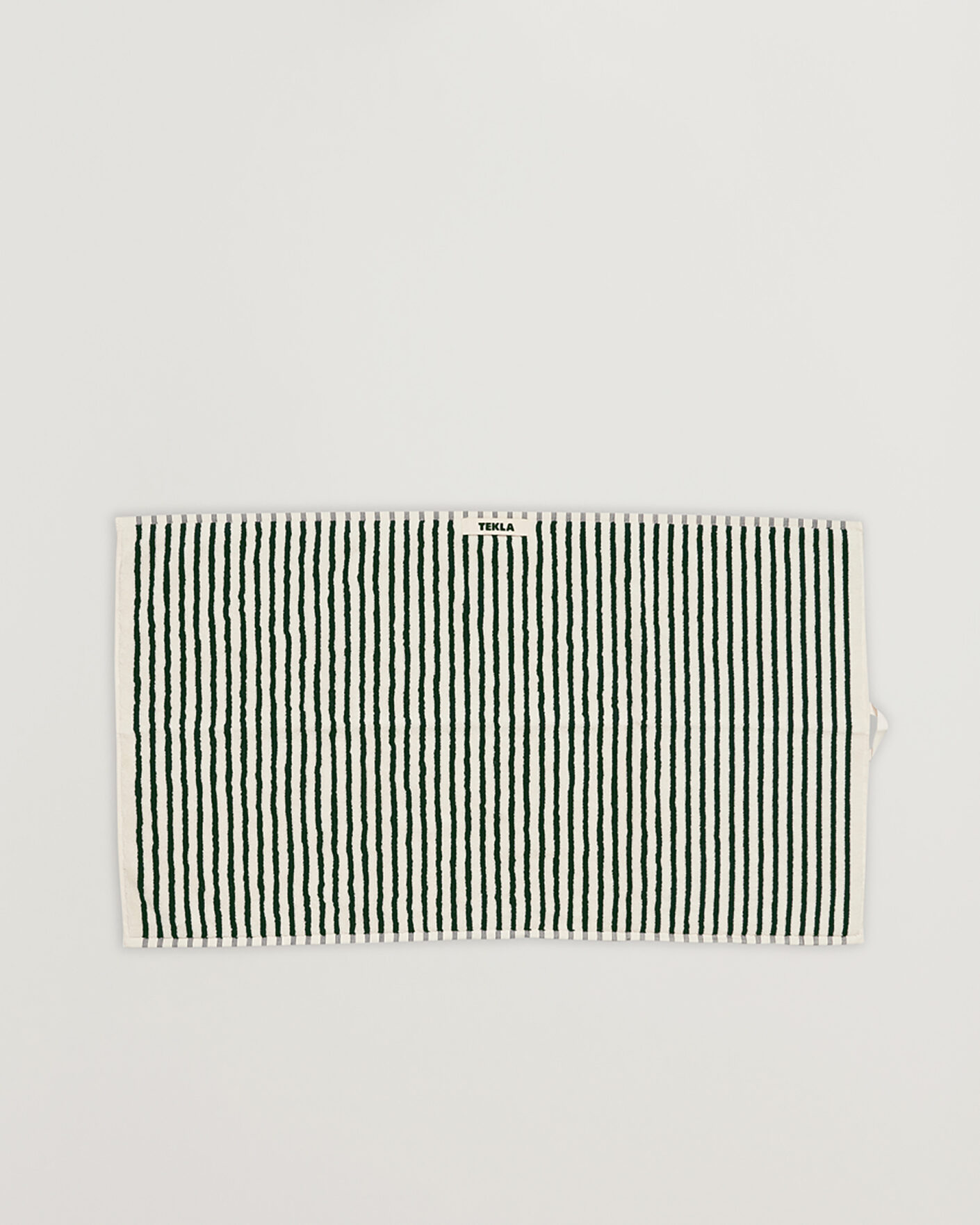 Herren | Textilien | Tekla | Organic Terry Hand Towel Racing Green Stripes
