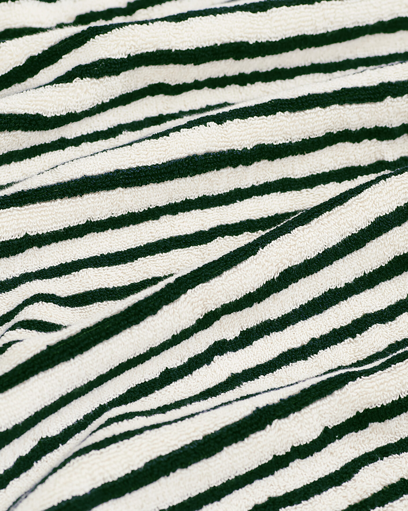 Herren | Tekla Organic Terry Bath Towel Racing Green Stripes | Tekla | Organic Terry Bath Towel Racing Green Stripes