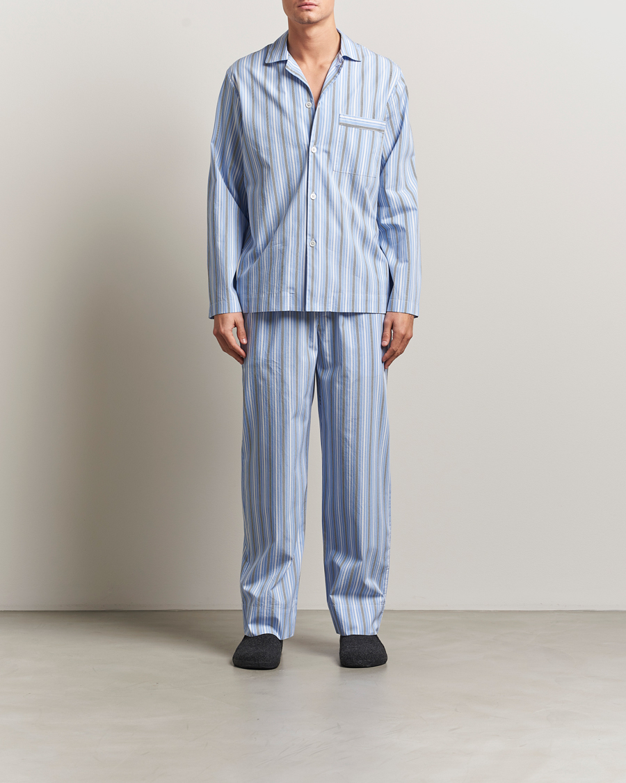 Herren | Schlafanzüge & Bademäntel | Tekla | Poplin Pyjama Shirt Stave Stripes