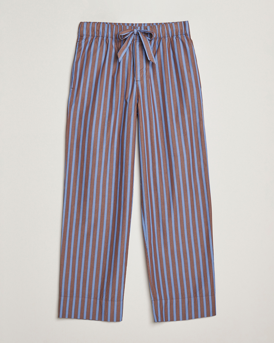 Herren | Schlafanzüge & Bademäntel | Tekla | Poplin Pyjama Pants Chestnut Stripes