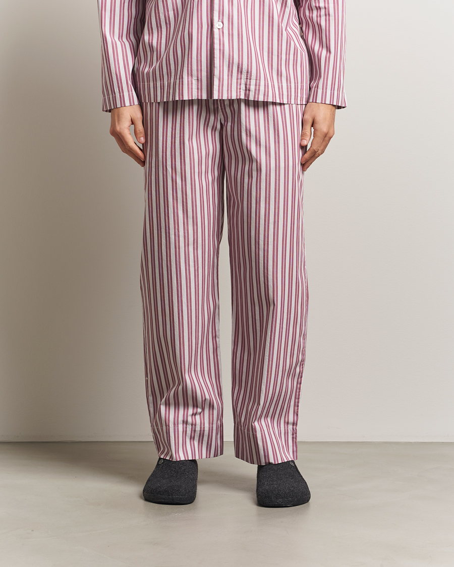 Herren | Schlafanzüge & Bademäntel | Tekla | Poplin Pyjama Pants Rhubarb Stripes