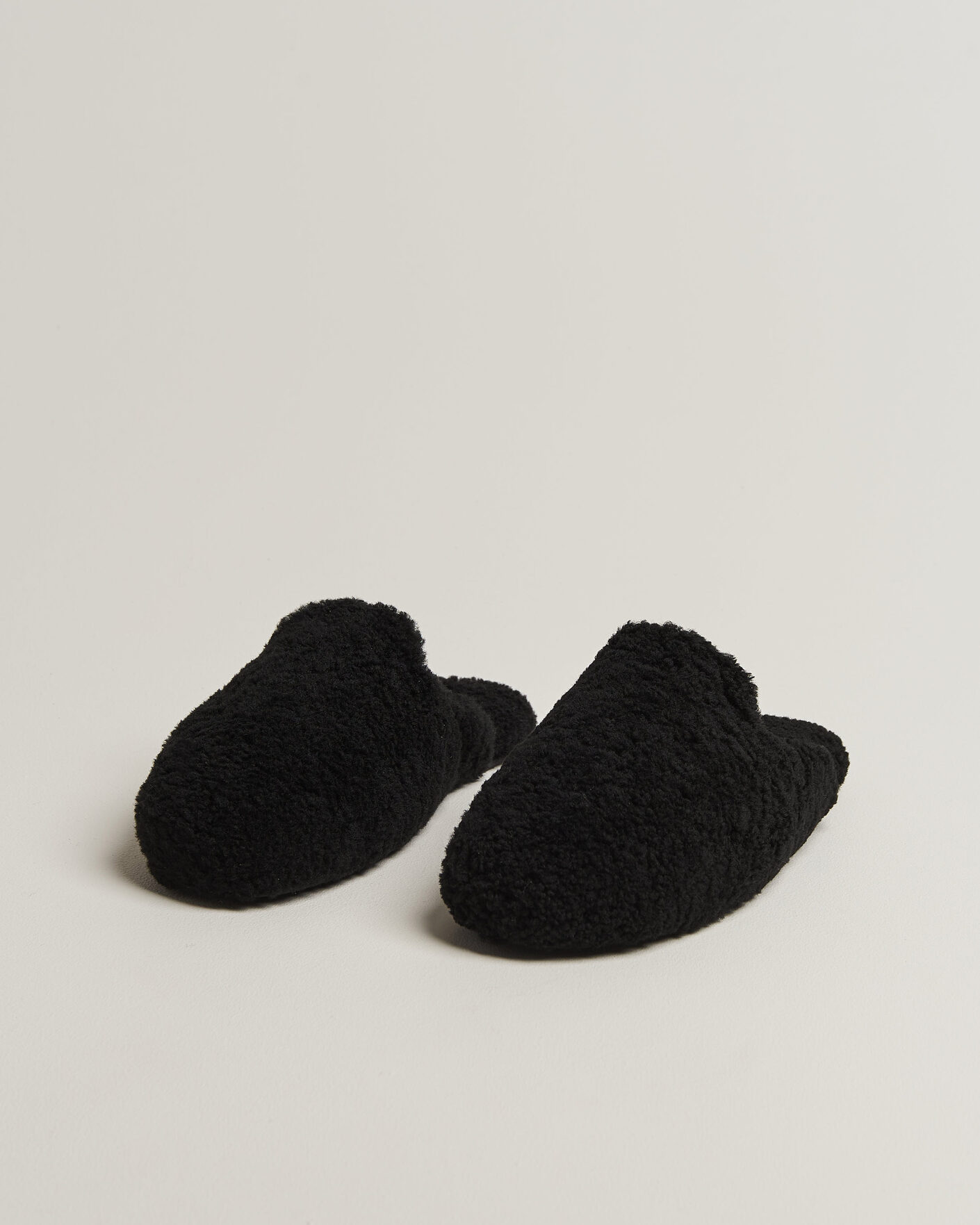 Herren | Sandalen & Pantoletten | Tekla | Lambswool Shearling Slippers Black