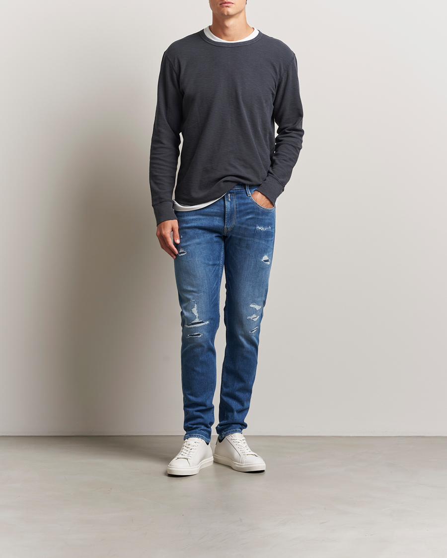 Herren | Jeans | Replay | Anbass Distressed Super Stretch Bio Jeans Medium Blue