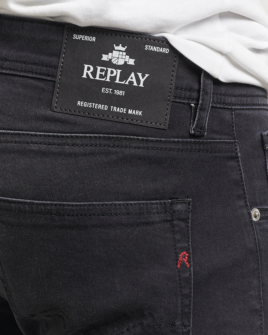 Herren | Jeans | Replay | Grover Powerstretch Jeans Washed Black