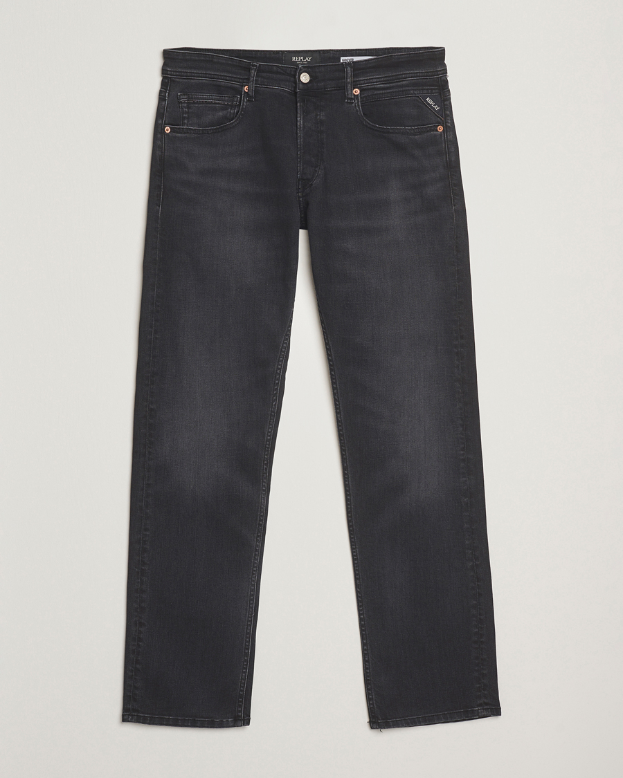 Herren | Jeans | Replay | Grover Super Stretch DNA Jeans Washed Black