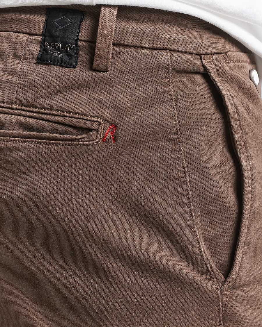Herren | Hosen | Replay | Benni Hyperflex X-Lite Chinos Brown