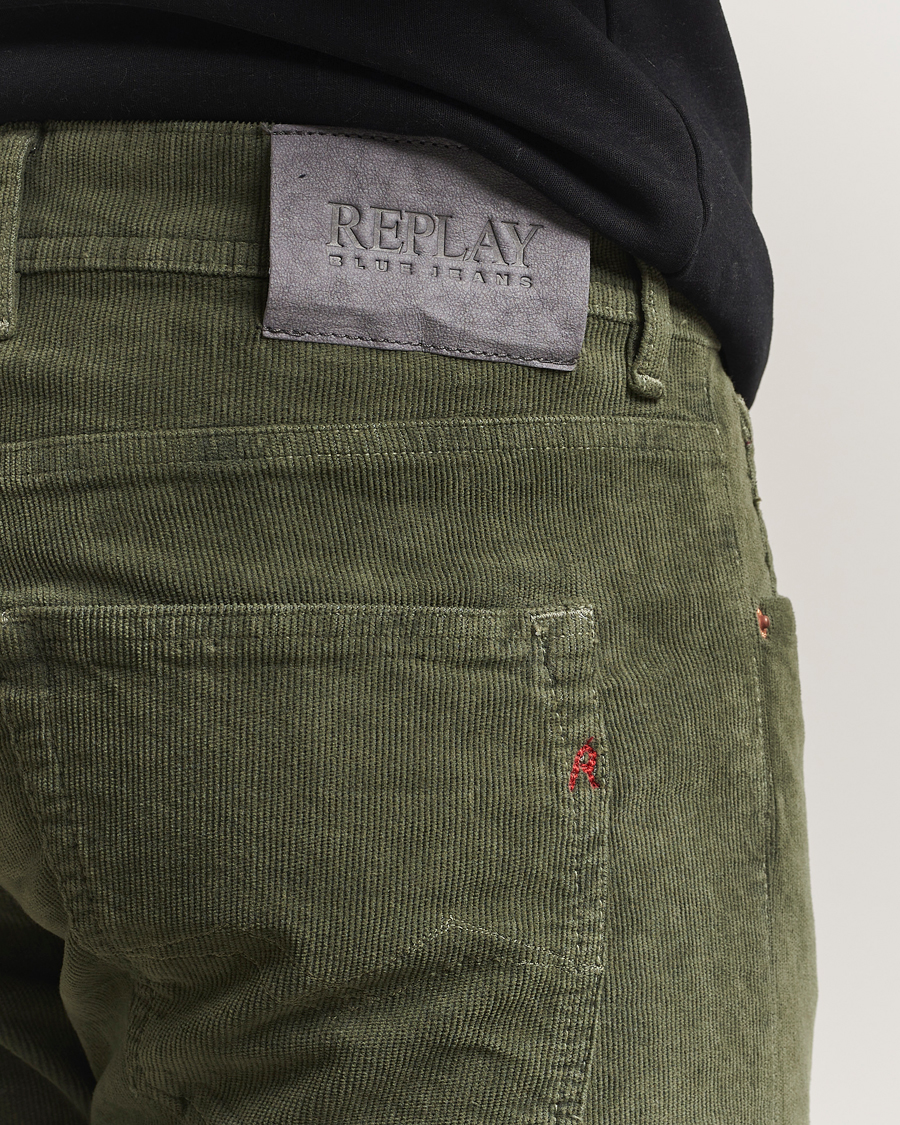Herren | Hosen | Replay | Grover Corduroy 5-Pocket Pants Dark Green