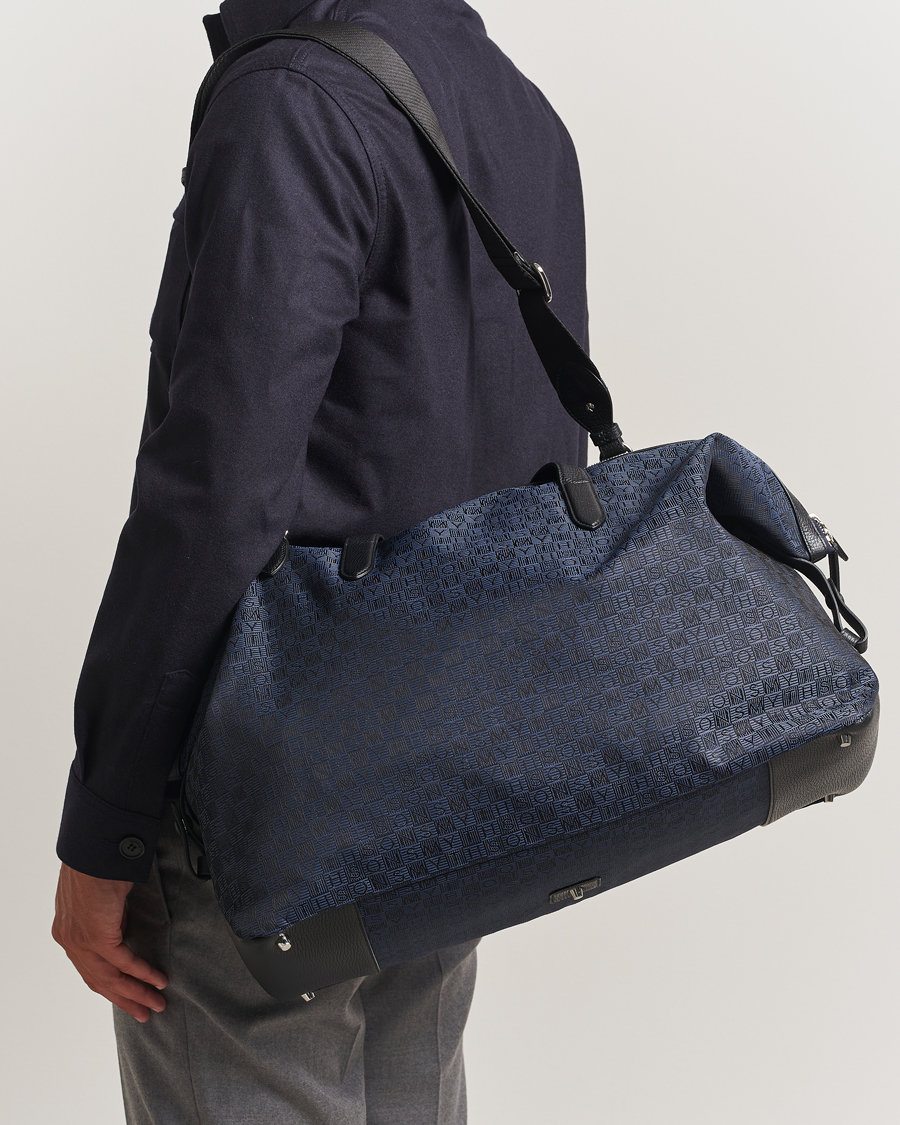 Herren | Taschen | Smythson | Canvas Stamp Travel Bag Navy