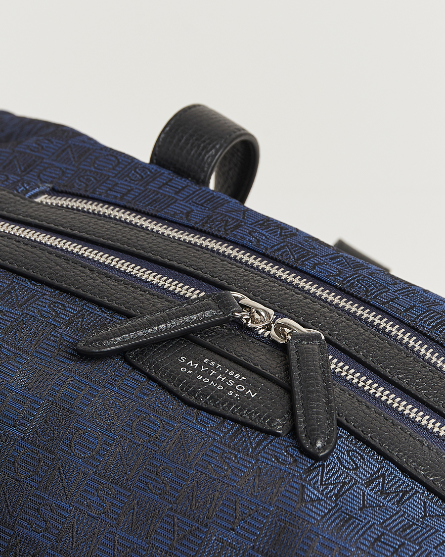 Herren | Taschen | Smythson | Canvas Stamp Travel Bag Navy
