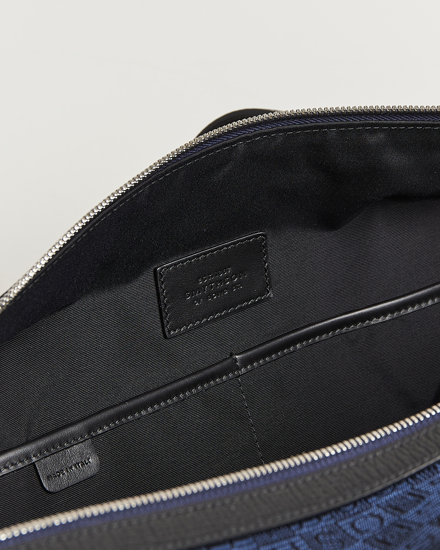 Herren | Taschen | Smythson | Canvas Stamp Travel Bag Navy