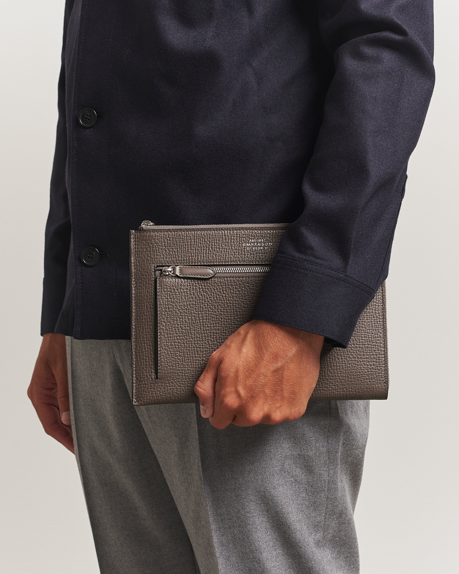 Herren | Taschen | Smythson | Ludlow Flat Organiser Pouch Dark Taupe