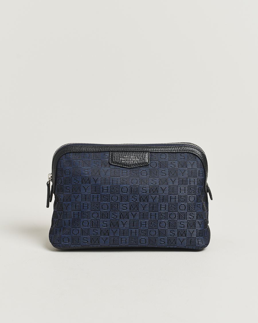 Herren | Taschen | Smythson | Canvas Stamp Travel Pouch Navy