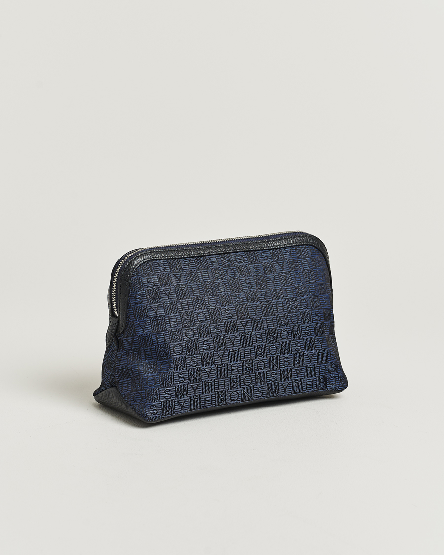 Herren | Taschen | Smythson | Canvas Stamp Travel Pouch Navy
