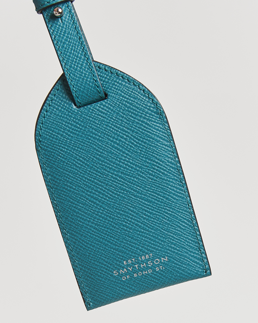 Herren | Für das Zuhause | Smythson | Panama Leather Luggage Tag Petrol