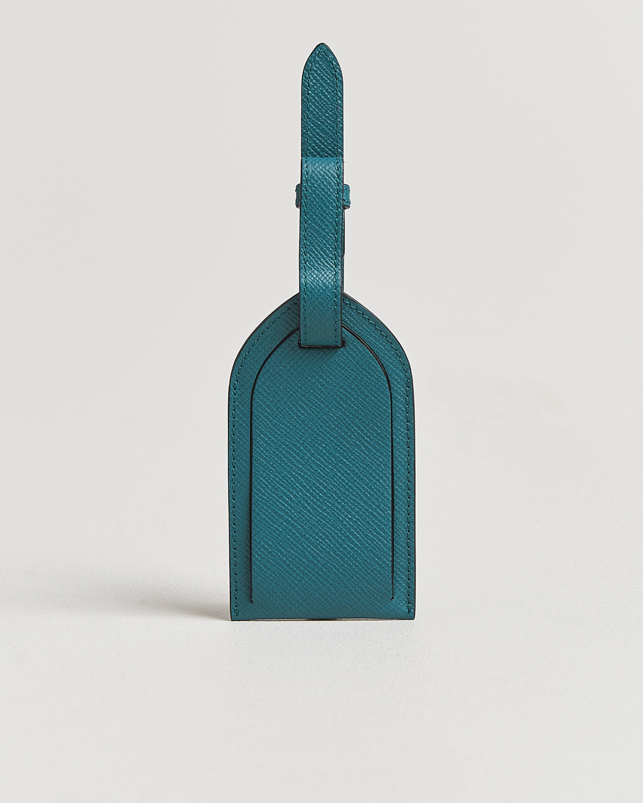 Herren | Für das Zuhause | Smythson | Panama Leather Luggage Tag Petrol