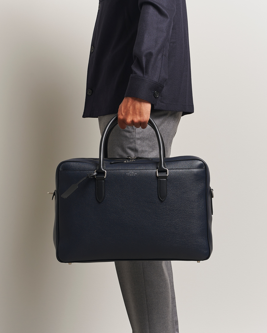 Herren | Taschen | Smythson | Ludlow 48 Hours Travel Bag Navy