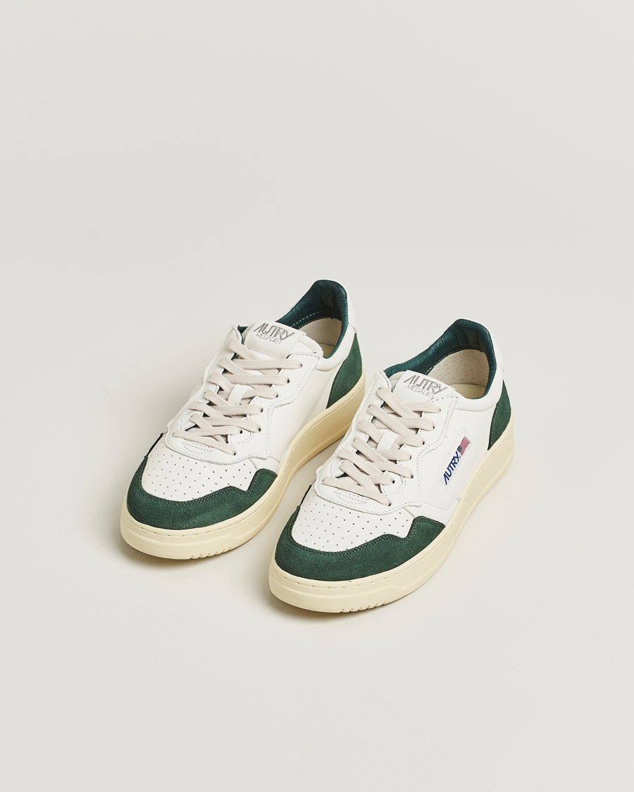 Herren | Sneaker | Autry | Medalist Low Sneaker White/Bottle Green