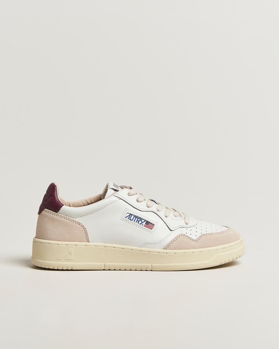 Herren | Sneaker | Autry | Medalist Low Sneaker White/Burgundy