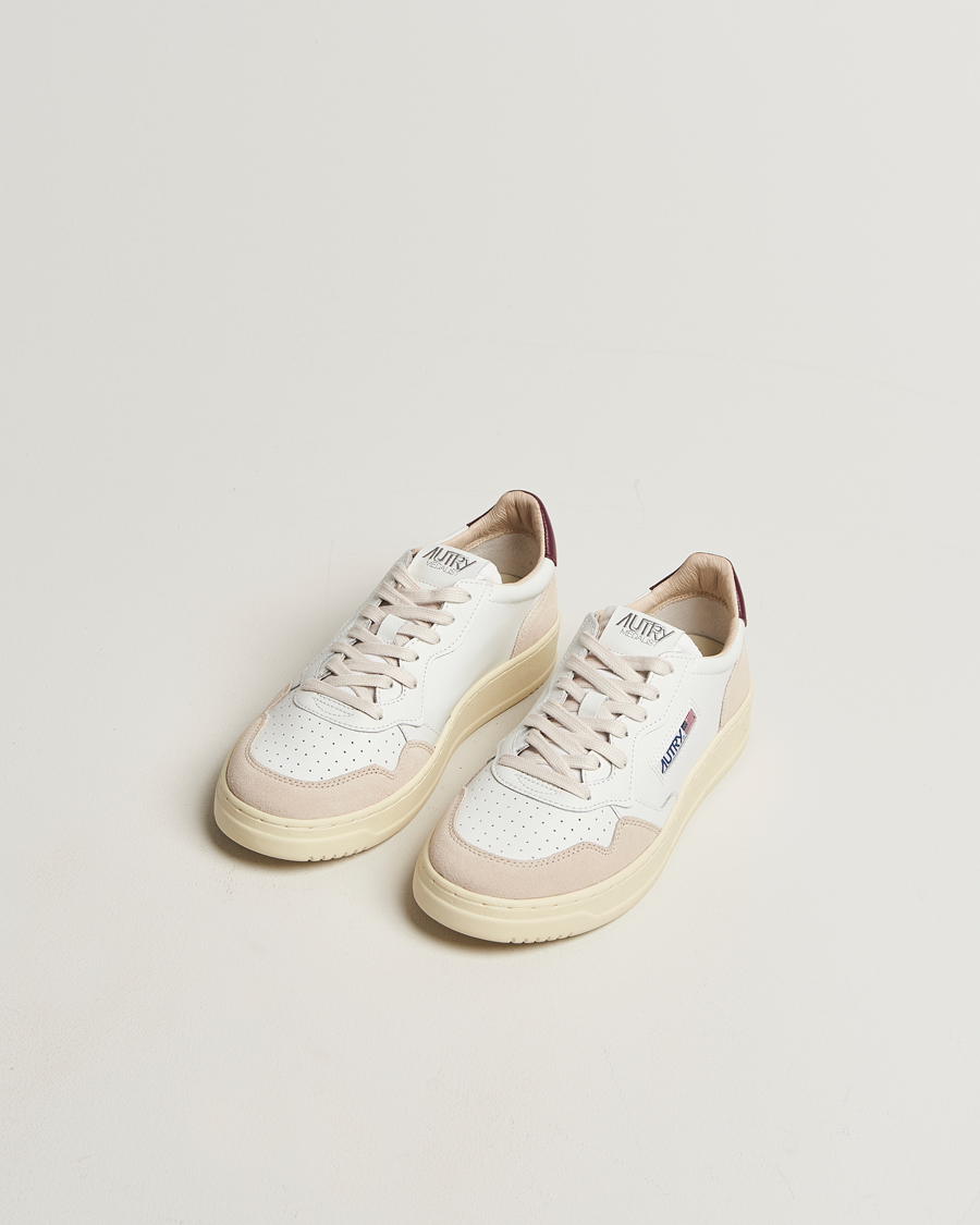 Herren | Sneaker | Autry | Medalist Low Sneaker White/Burgundy