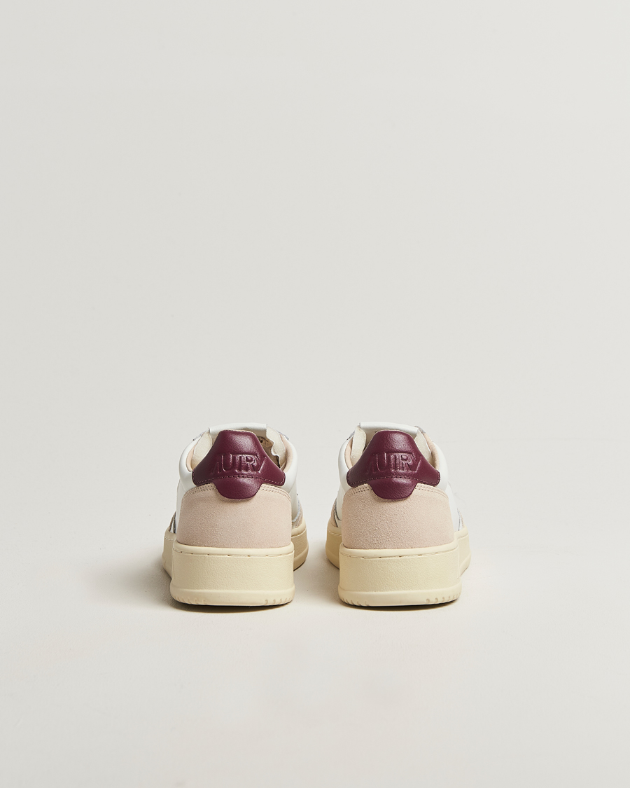 Herren | Sneaker | Autry | Medalist Low Sneaker White/Burgundy