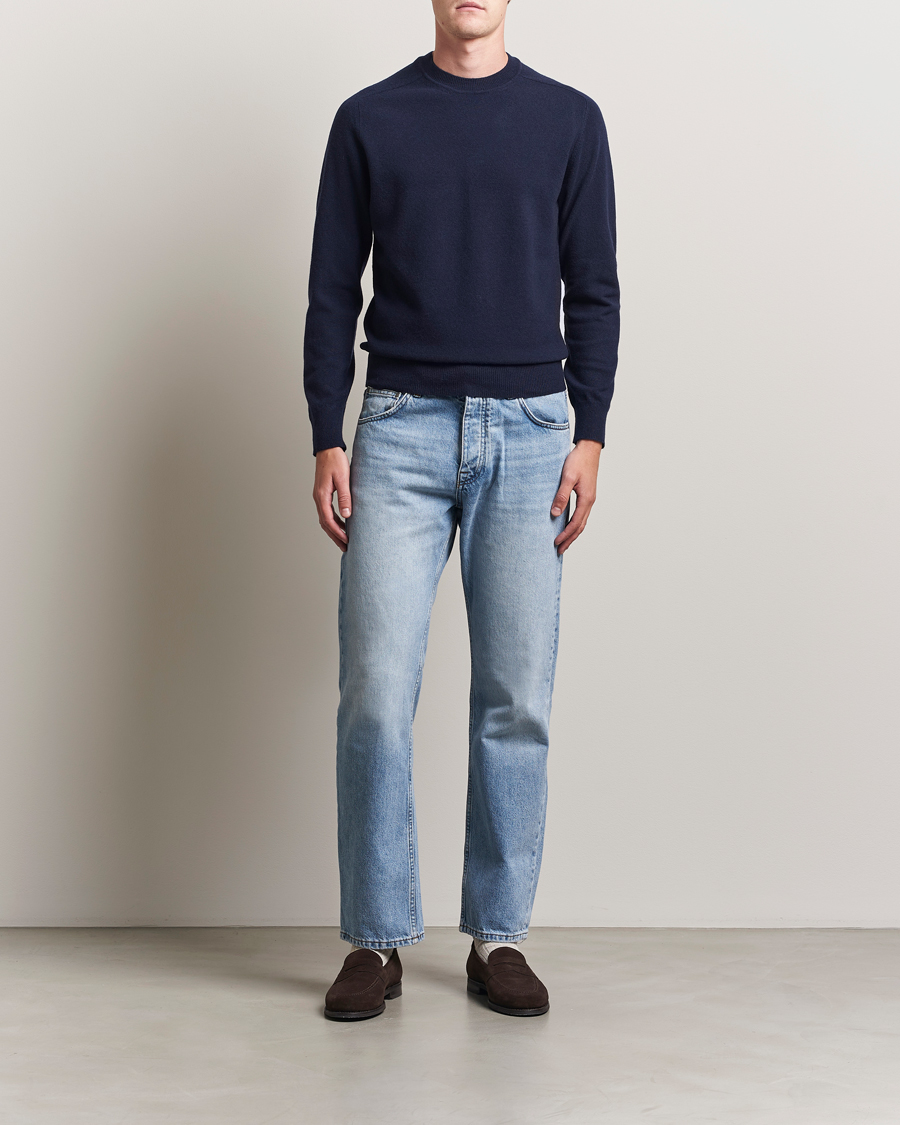 Herren | Pullover | Altea | Wool/Cashmere Crew Neck Pullover Navy