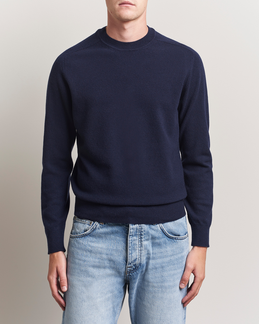 Herren | Pullover | Altea | Wool/Cashmere Crew Neck Pullover Navy