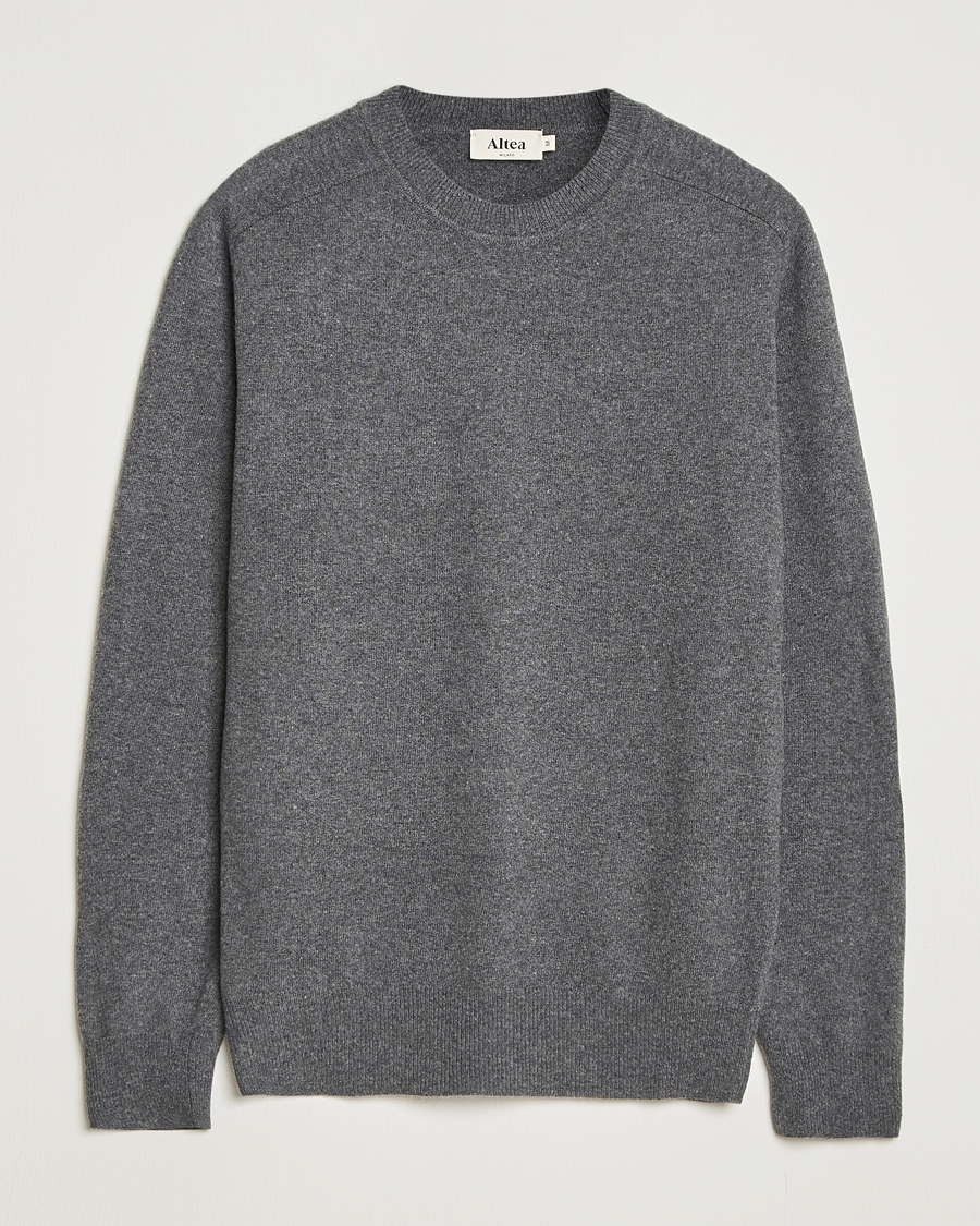 Herren | Pullover | Altea | Wool/Cashmere Crew Neck Pullover Charcoal