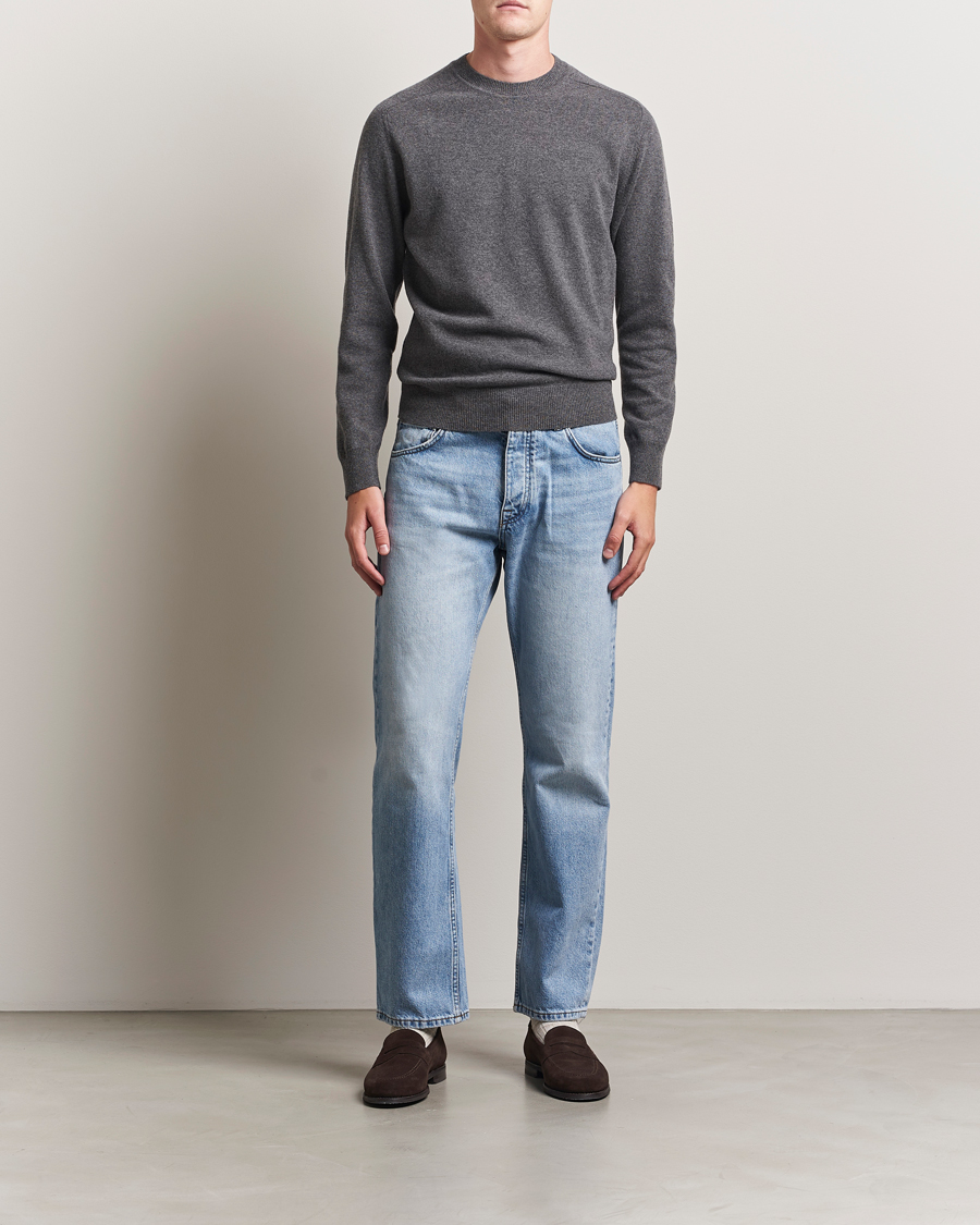 Herren | Pullover | Altea | Wool/Cashmere Crew Neck Pullover Charcoal