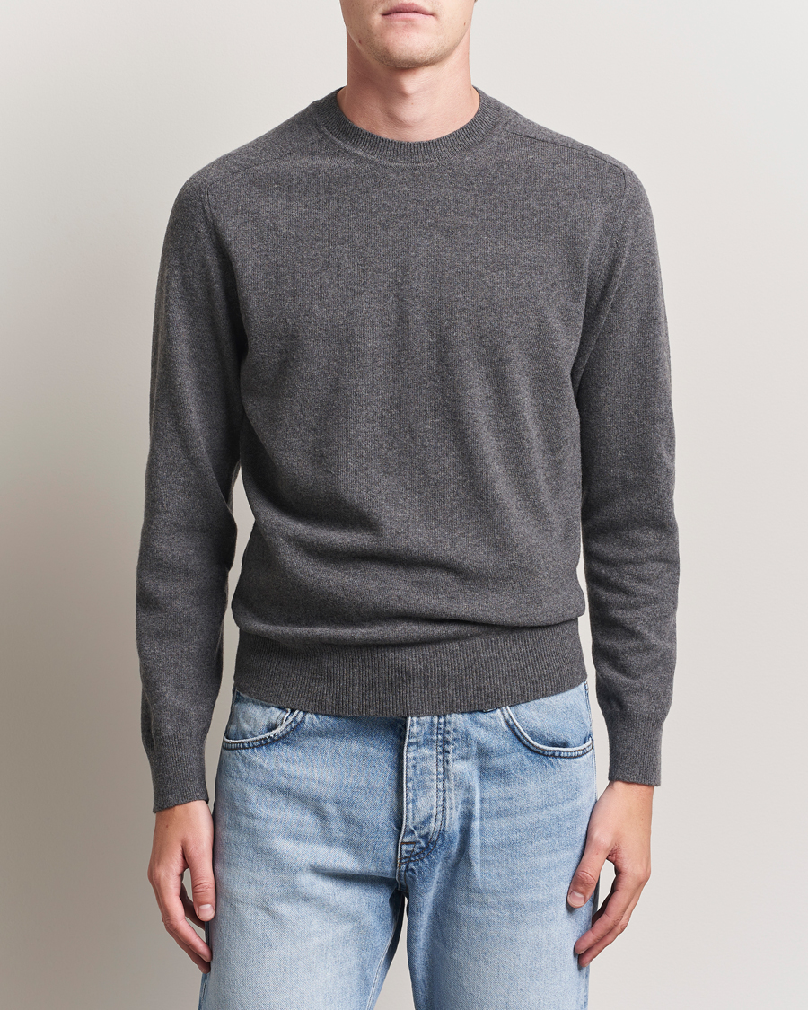 Herren | Pullover | Altea | Wool/Cashmere Crew Neck Pullover Charcoal