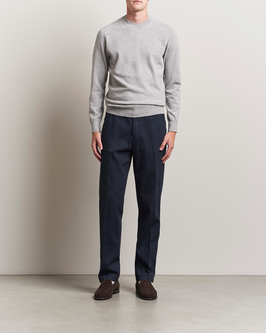 Herren | Pullover | Altea | Wool/Cashmere Crew Neck Pullover Light Grey