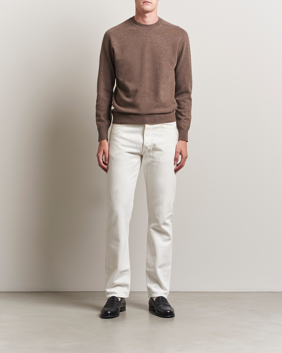 Herren | Pullover | Altea | Wool/Cashmere Crew Neck Pullover Brown