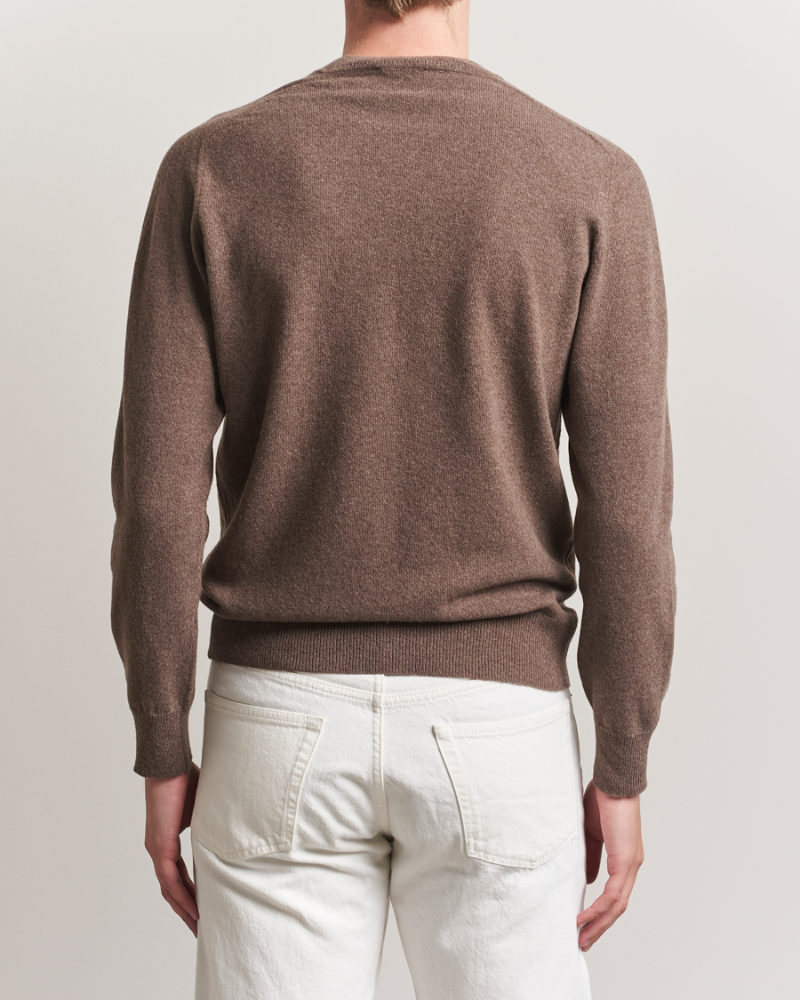 Herren | Pullover | Altea | Wool/Cashmere Crew Neck Pullover Brown