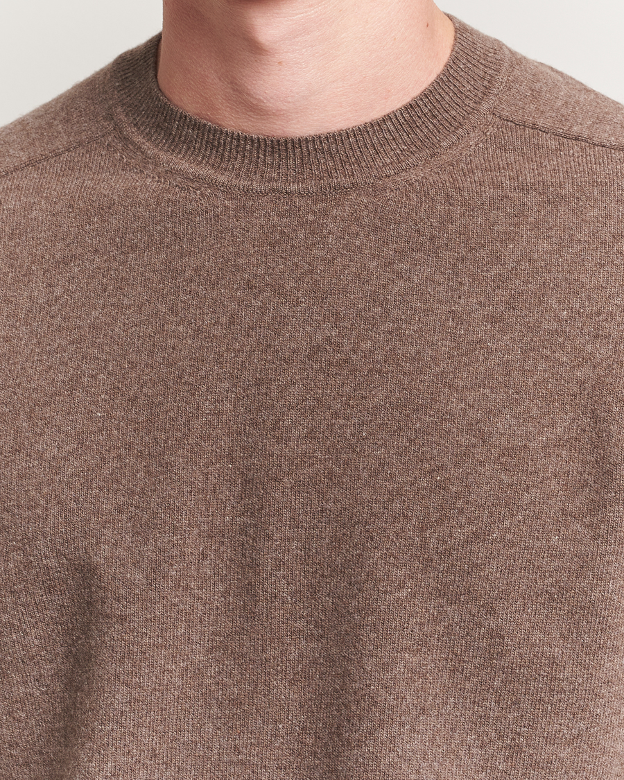 Herren | Pullover | Altea | Wool/Cashmere Crew Neck Pullover Brown