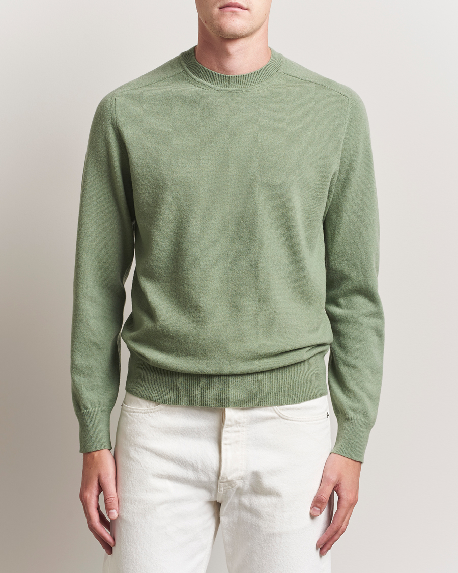 Herren | Pullover | Altea | Wool/Cashmere Crew Neck Pullover Green