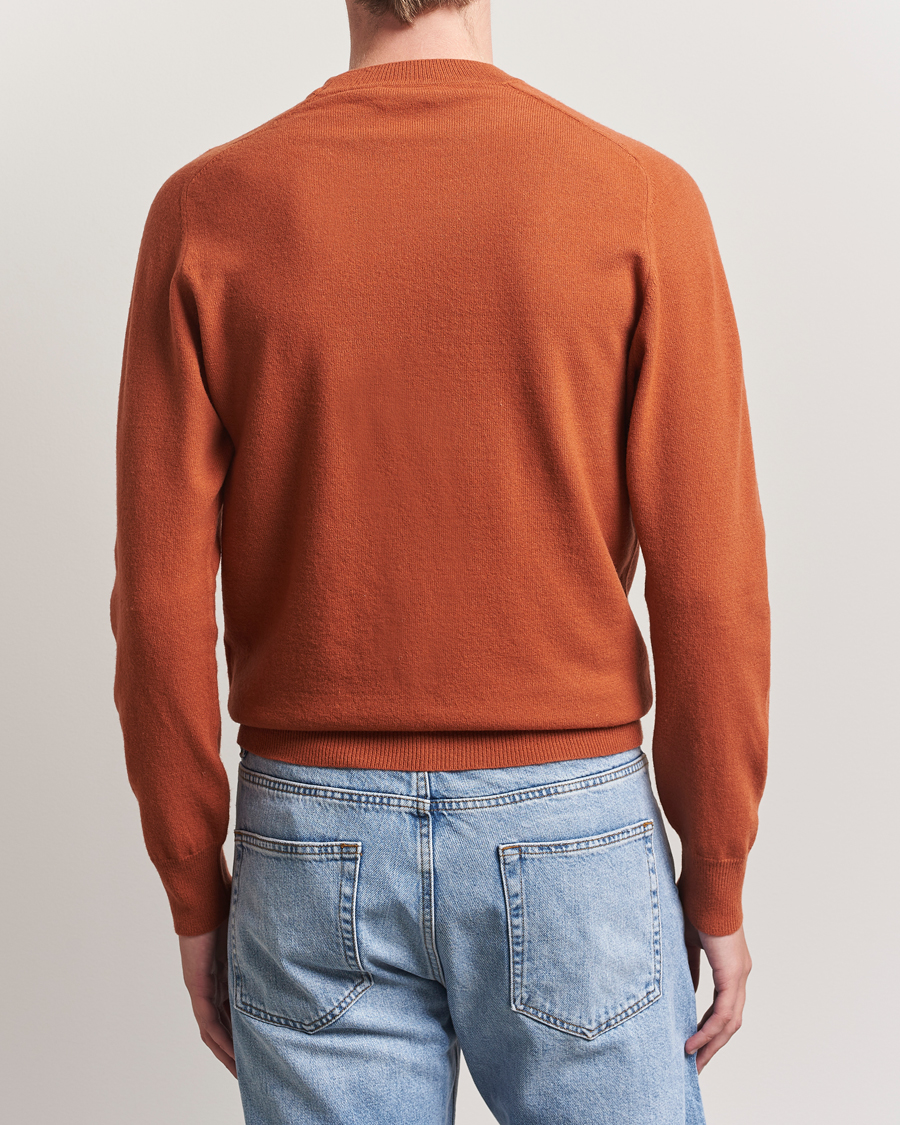 Herren | Pullover | Altea | Wool/Cashmere Crew Neck Pullover Orange