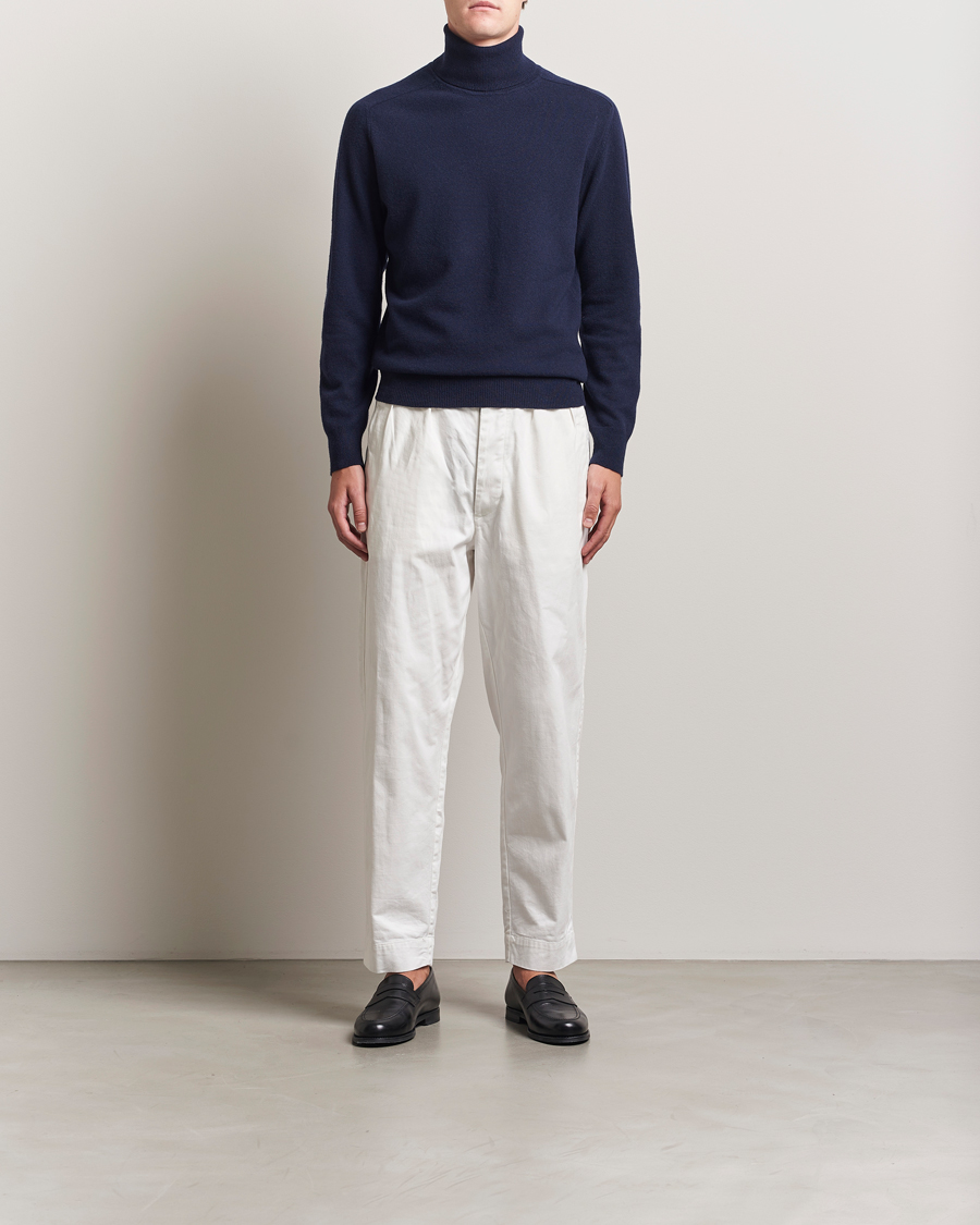 Herren | Pullover | Altea | Wool/Cashmere Rollneck Navy