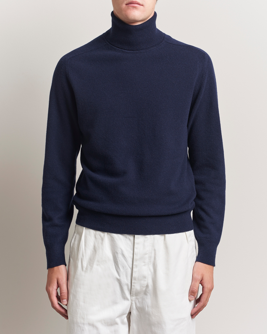 Herren | Pullover | Altea | Wool/Cashmere Rollneck Navy