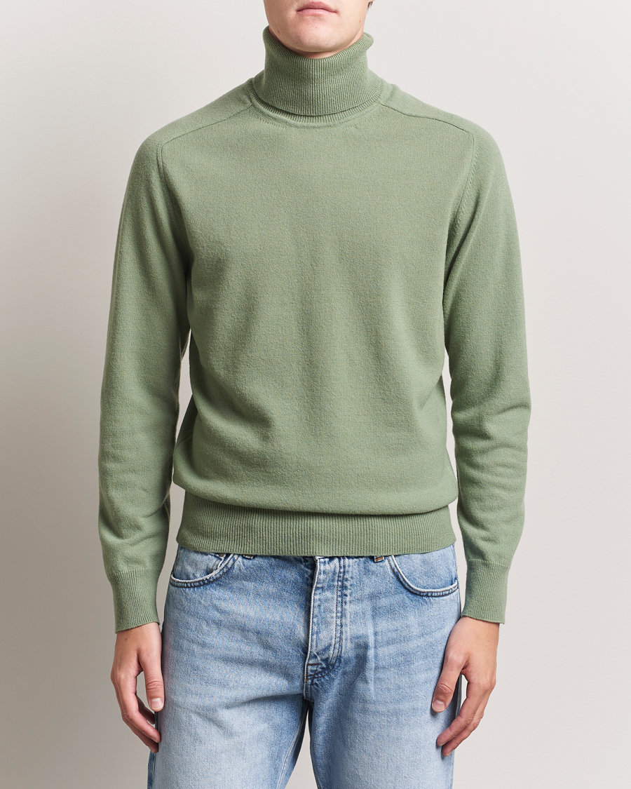 Herren | Pullover | Altea | Wool/Cashmere Rollneck Green