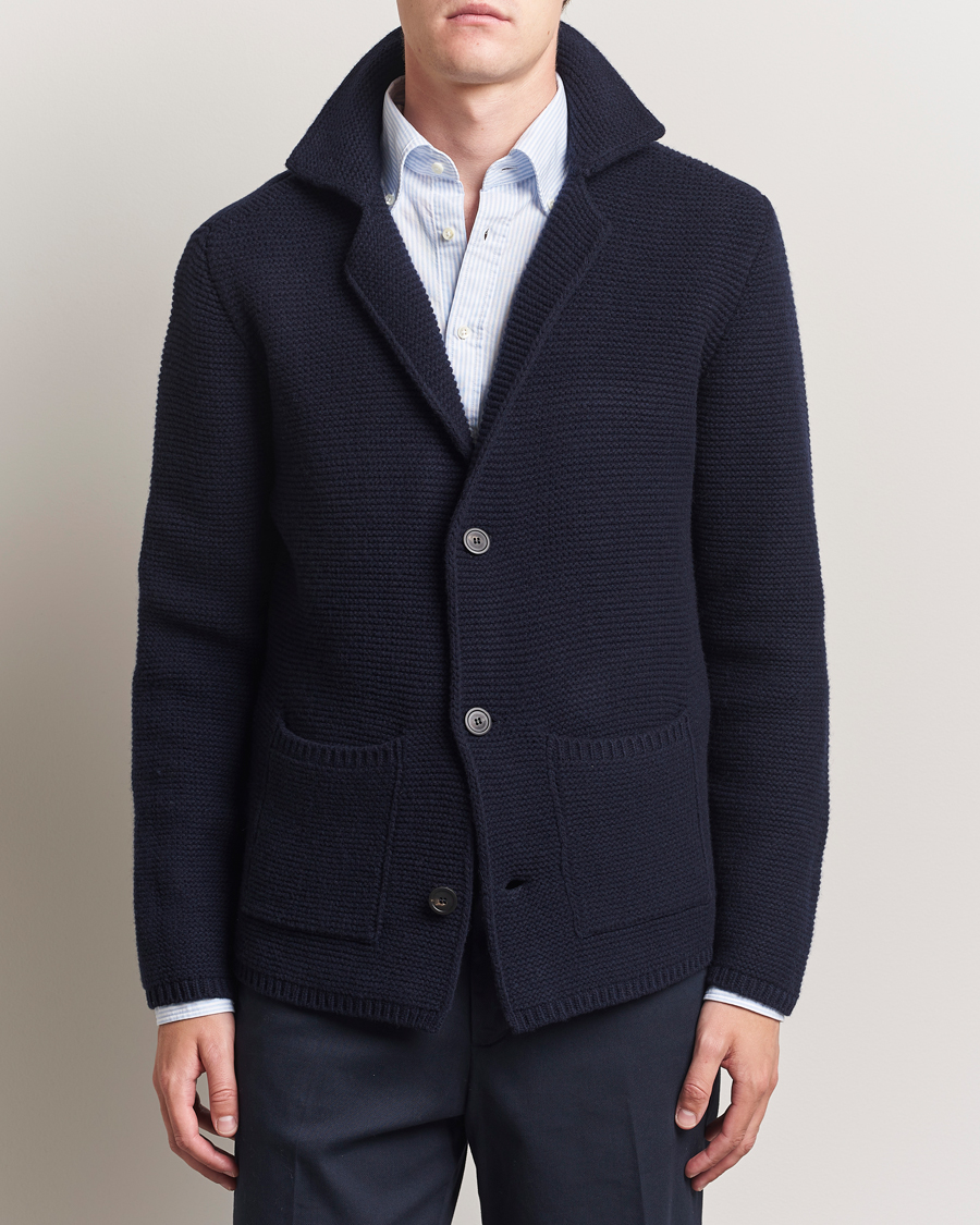 Herren | Pullover | Altea | Wool Cardigan Jacket Navy
