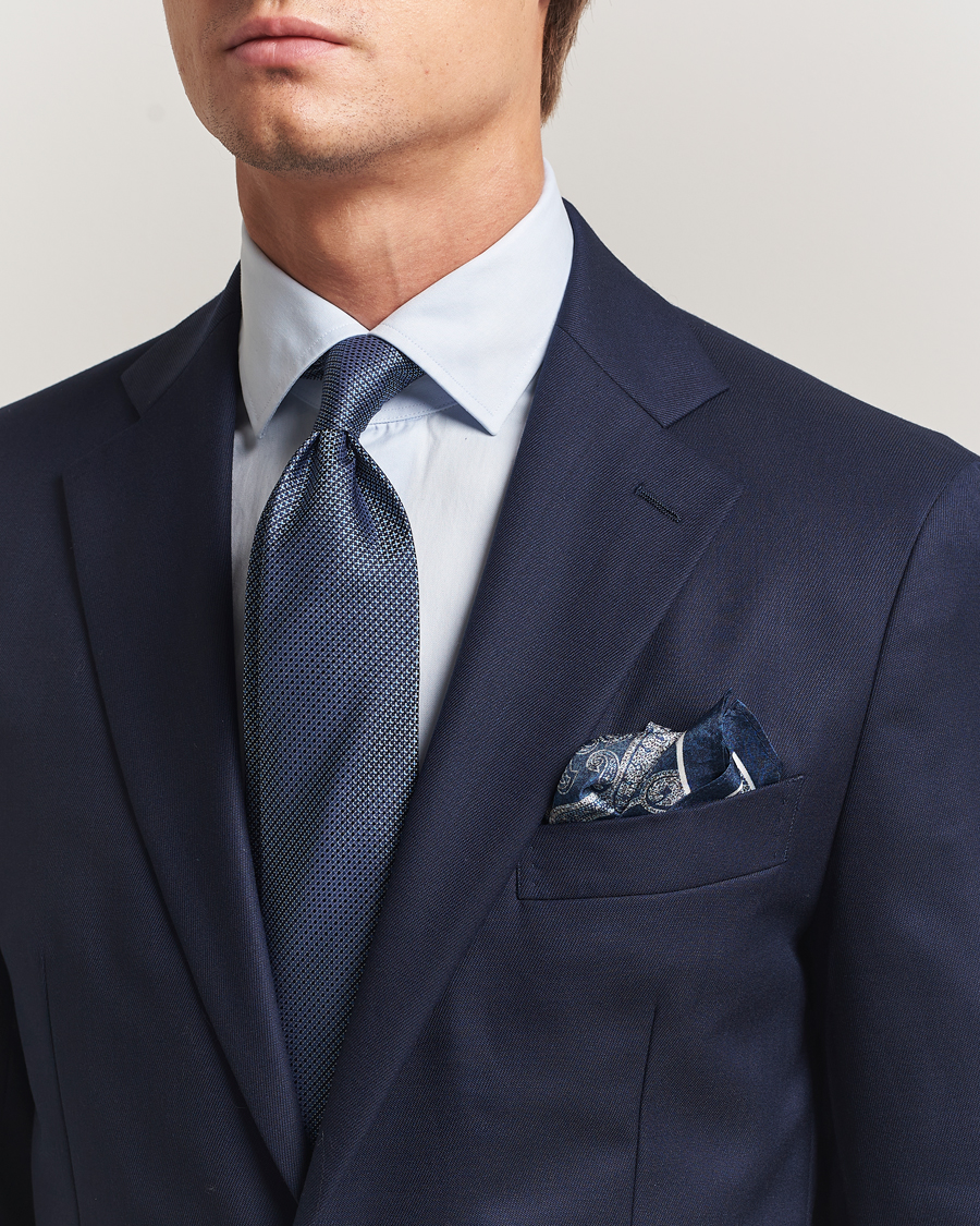 Herren | Krawatten | Amanda Christensen | Box Set Silk 8 cm Tie And Pocket Square Sky Blue