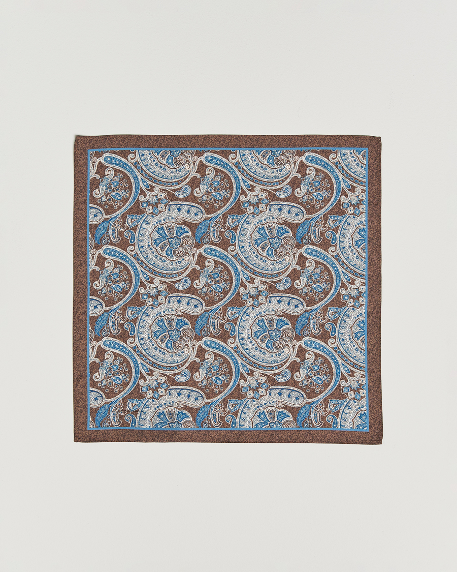 Herren | Krawatten | Amanda Christensen | Box Set Silk 8 cm Tie And Pocket Square Brown