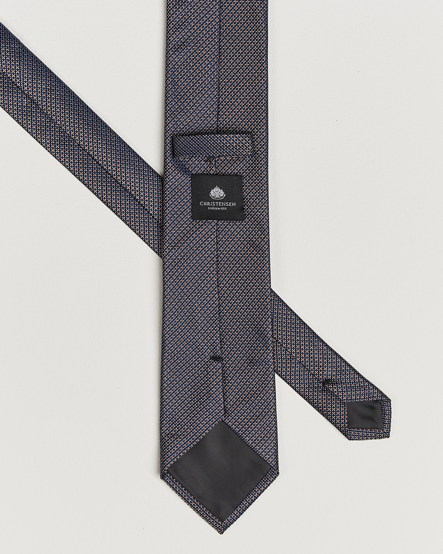 Herren | Krawatten | Amanda Christensen | Box Set Silk 8 cm Tie And Pocket Square Brown