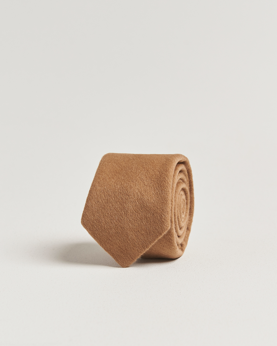 Herren | Krawatten | Amanda Christensen | Cashmere 8cm Tie Camel