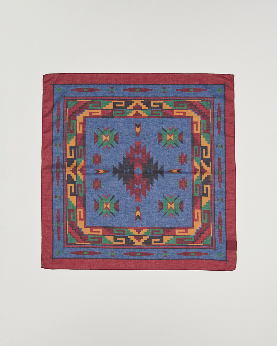 Herren | Tücher | Amanda Christensen | Cotton Voilé Printed Bandana Navy