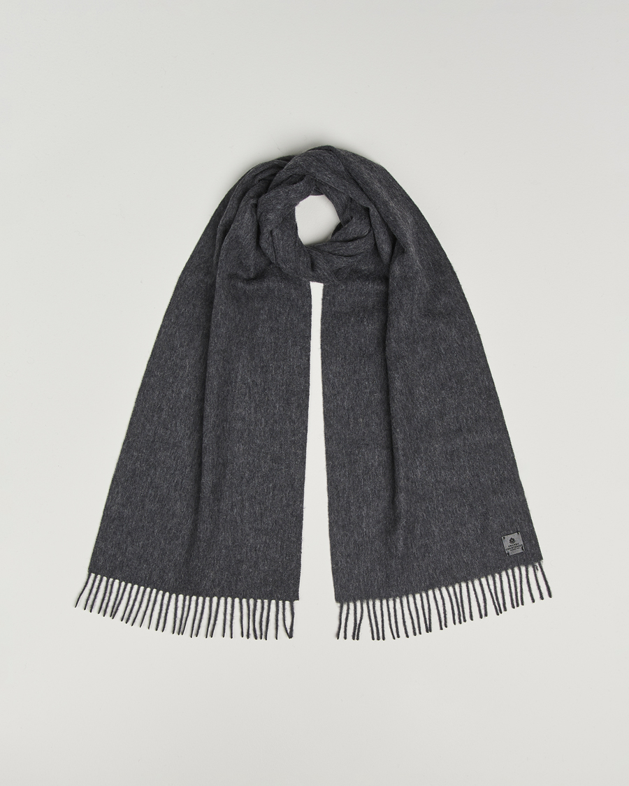 Herren | Schals | Amanda Christensen | Merino Wool Scarf Dark Grey Melange
