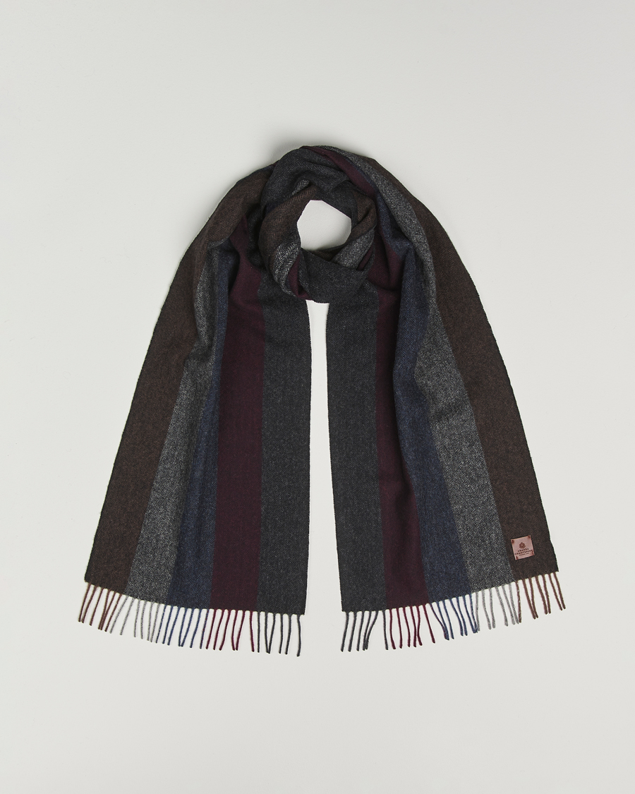 Herren | Schals | Amanda Christensen | Merino Wool Herringbone Striped Scarf Multi